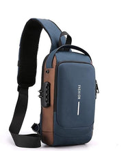 Unisex Sling Bag with USB Charging Port & pin lock
